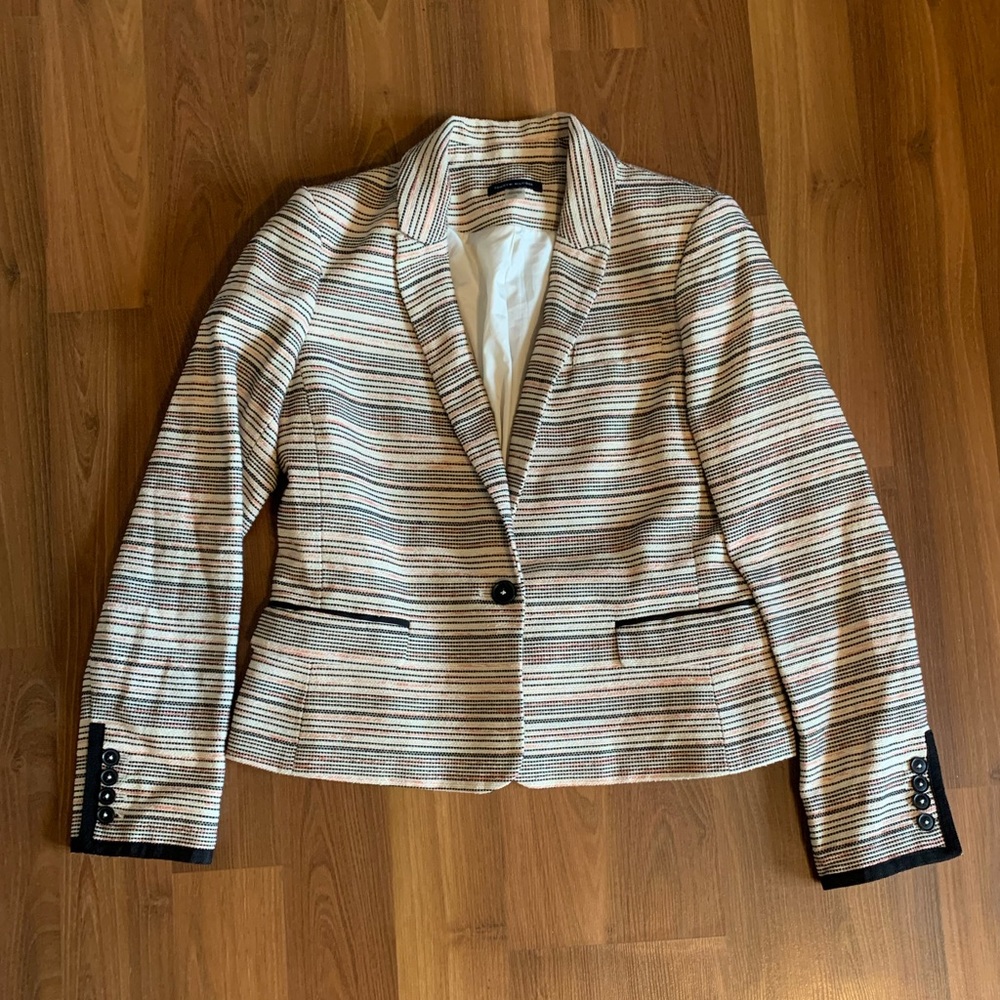 Tommy Hilfiger Cream and Navy Striped Blazer